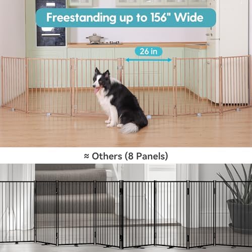 No Pawblems Freestanding Dog Gate with Door for Indoor & Outdoor, 30'' Tall - Image 3