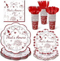 Zubebe 175 Pcs Thats Amore Bridal Shower Party Plates Napkins Cups Set by Zubebe