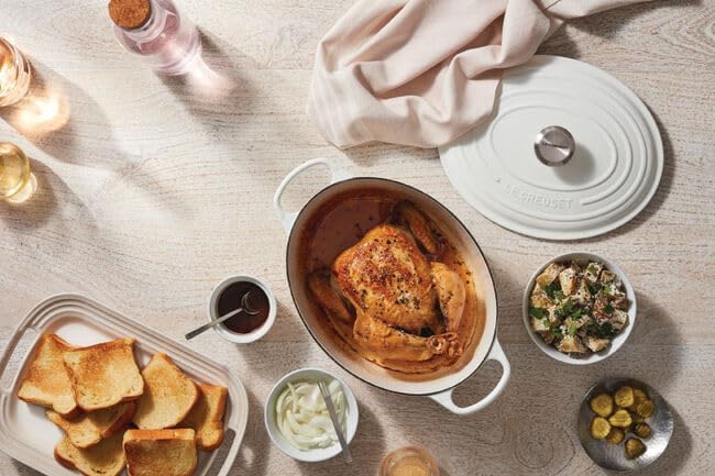 Le Creuset Enameled Cast Iron Oval Dutch Oven, 6.75 qt., Sea Salt - Image 5