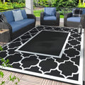 GENIMO Outdoor Rug, Waterproof Plastic Rugs for Patio, 5'x8' Black White by GENIMO