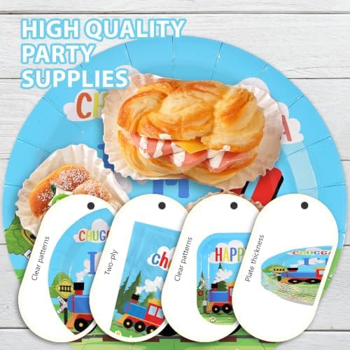 96Pcs Train 4th Birthday Party Decorations for Boys Girls, Serves 24 - Image 6