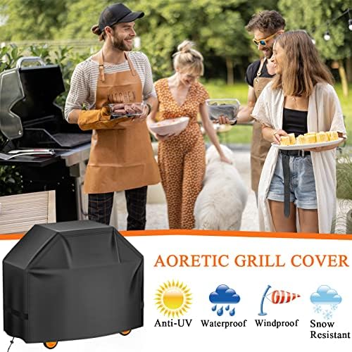 Aoretic Grill Cover, 58 inch BBQ Gas Grill Cover for Outdoor Grill, Grill Cover Barbecue Waterproof, Anti-UV for Weber Char-Broil Monument Nexgrill Spun Charbroil - Image 7