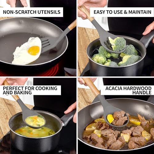 Zulay Kitchen 5 Piece Silicone Utensil Set - Image 3