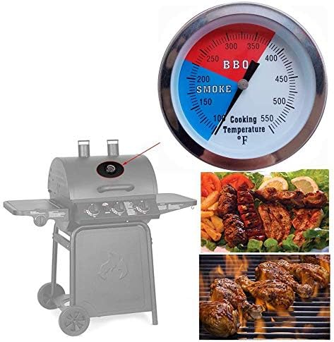 YOTOM BBQ Grill Thermometer Gauge, 2 Pack Charcoal Grill Smoker Temperature Gauge Pit BBQ Grill Thermometer - Image 4