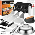 N NOBLE FAMILY 27 PCS Griddle Accessories Kit, Flat Top Grill Accessories Set for Camping, Professional Griddle Spatula Set with Melting Dome, Burger Press for Outdoor BBQ Teppanyaki by NNOBLEFAMILY