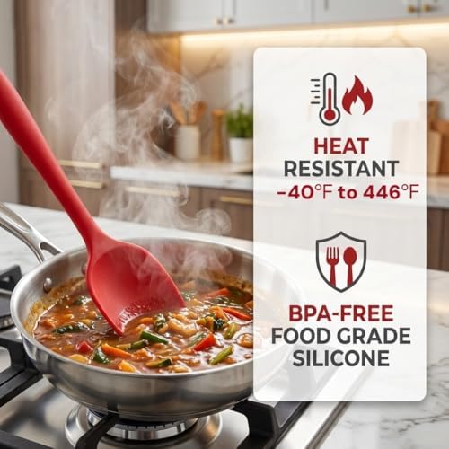 5 Pieces Silicone Spatula Set BPA Free - Image 2