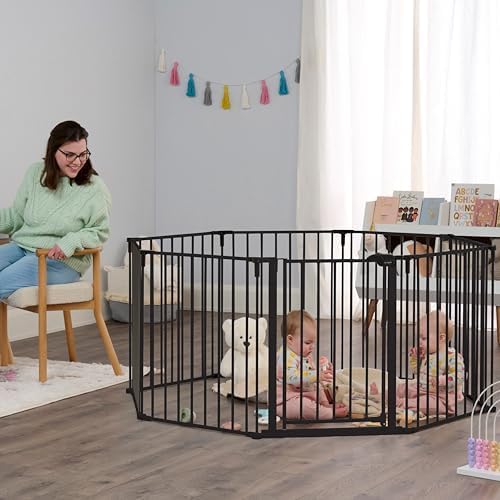 Regalo Safety 24"-192" Metal 2-in-1 Super Wide Baby Gate & Play Yard - Image 5