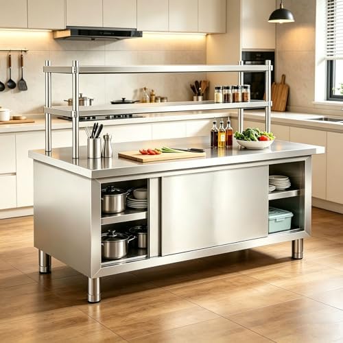 Stainless Steel 47×24×55 in Commercial Prep Work Table - Image 5