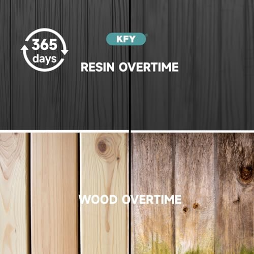 45 Gallon Waterproof Resin Deck Box, UV Resistant Outdoor Storage for Garden, Patio, Porch, Delivery, Striped Black - Image 7