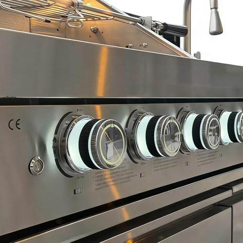 84" Outdoor Kitchen Island with 6-Burner Propane/Natural Gas Grill, Deluxe SS304 Stainless Steel BBQ Grill Station with Sink, Beverage Refrigerator, Granite Countertop & Rotisserie Kit, 75,300 BTU - Image 5