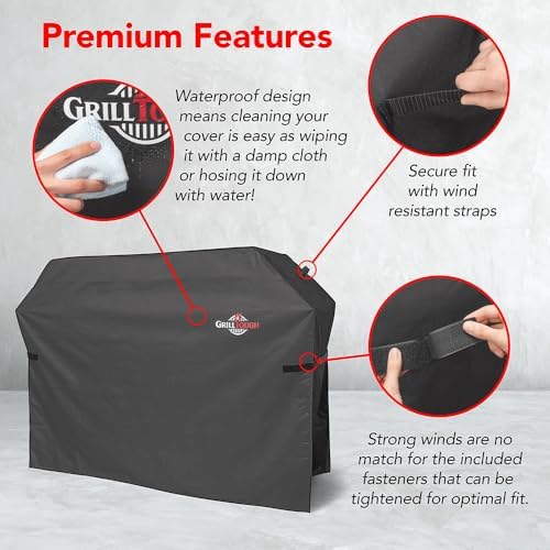 GrillTough Heavy Duty BBQ Grill Cover for Outdoor Grill, 60 Inch Charcoal - Image 4
