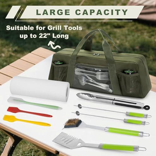 HODRANT Grill Tool Storage Bag with Pockets for Barbecue Tool up to 22" - Image 2