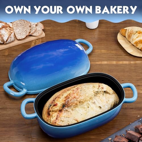 Dutch Oven 9x6 Inch, 2.5QT Cast Iron Bread Pans for Bread Baking - Image 6