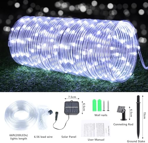 Solar Rope Lights, 2 Packs Total 132ft 400LED Solar String Lights, 8 Modes - Image 4