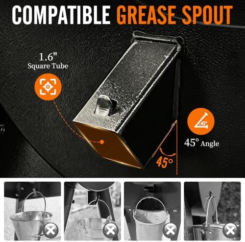 Auropeak Grease Bucket with Lid for Pellet Grill, Enclosed Drip Bucket - Image 6