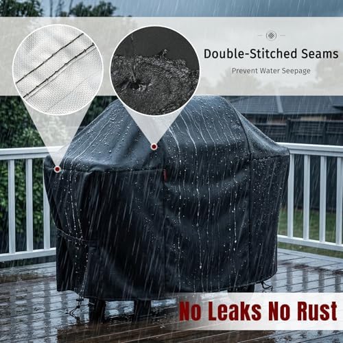 SHINESTAR 52-55" Grill Cover,Windproof with Magic Tape & Drawstring Bottom - Image 6