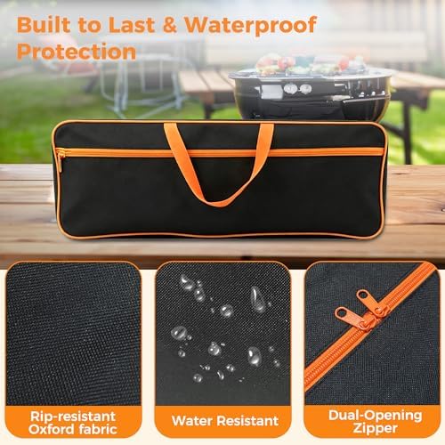 Grill Utensil Tool Storage Bag for Outdoor Grilling, Extra Large 25" x 10" x 8" BBQ Accessory Storage, Heavy-Duty Utensil Grill Accessories Organizer Case Storage Compatible with Blackstone - Image 3