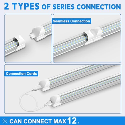 SHOPLED LED Shop Lights 2FT, 22W 3300LM 5000K Daylight, V-Shaped Linkable - Image 3