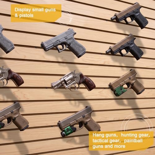 Yaocom 10 Pcs Pistol Display Holder Slatwall Handgun, Right Hook Style - Image 5