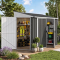 DWVO 7' x 4' Outdoor Storage Shed with 3 Lockable Doors & Air Vent by DWVO