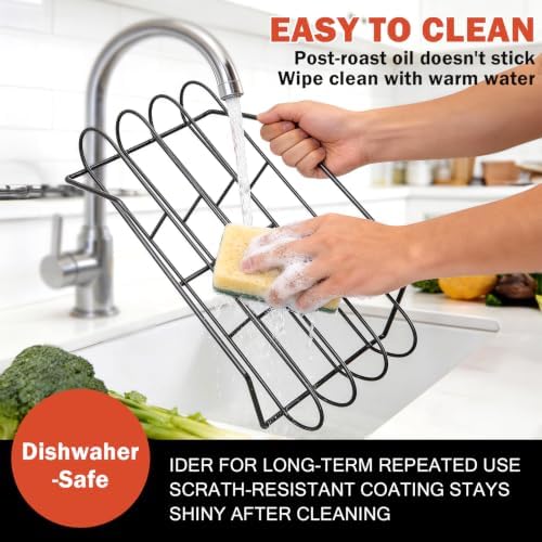 15" Non-Stick Rib Rack for Smoking and Grilling, BBQ Accessories - Image 7