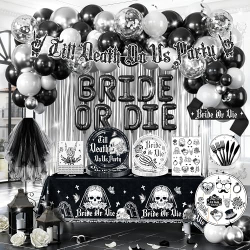 Cocomigo 258Pcs Till Death Do Us Party Bachelorette, All-in-One Decor Set by cocomigoPartyHome