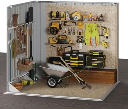 Aoxun 5’x3’ Shed Outdoor Storage Shed, Brown - Image 6