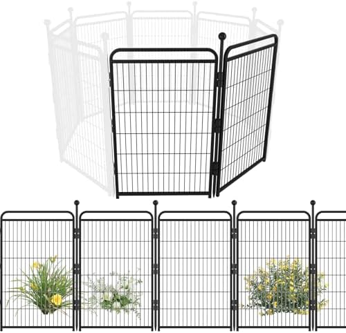 Gardner Pet Dog Playpens, 40" H 2 Add-on Panels for Small/Medium/Large Dogs, Foldable Pet Play Yard Gate Extensions, Pet Playpen, Anti-Rust, Quick Install, Black by GardnerPet