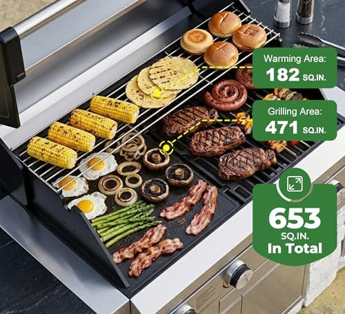 Brand-Man Built-In Gas Grill Head, 30-Inch 4-Burner Outdoor Kitchen Grill - Image 5