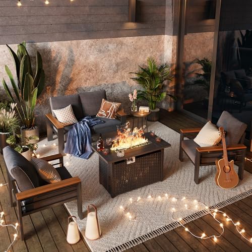 Aoxun Patio Furniture Set, Aluminum Outdoor Furniture with Oversized Seats - Image 7