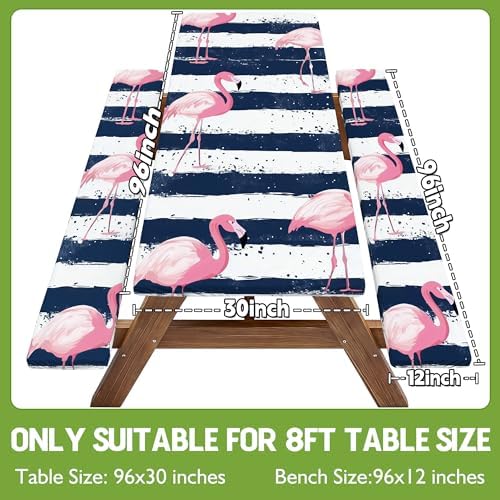 Picnic Table Cover with Bench Covers Elastic Table Cloth Cool Fun Unique Ideas Birthday Christmas Xmas Valentine's Day Camping Gifts for Camper RV Owner Camping Lovers Couple Women Men Mother Father - Image 2