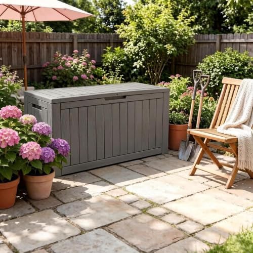 KAMABOKO 140 Gallon Outdoor Storage Box Waterproof Deck Box for Patio by KAMABOKO