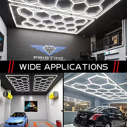 LZHOME Hexagon LED Garage Light: Ultra-Bright Hex Ceiling Lights, Hexagon led Lights for Garage Warehouse Workshop Gym Basement - Image 5