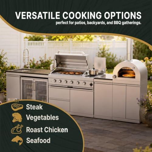 Modular Outdoor Kitchen 150",Propane Grill with Pizza Oven.108,000 BTU - Image 4
