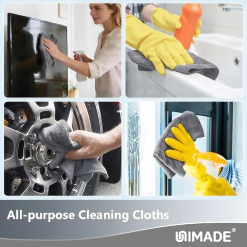 UNIMADE Microfiber Cleaning Cloth, 100 Sheets Microfiber Towels for Cars - Image 7