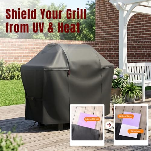 SHINESTAR 58in Grill Cover for Weber Spirit & Genesis, Velcro Straps - Image 5