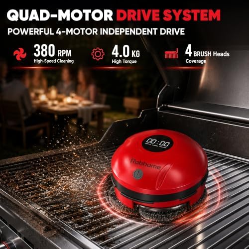 Grill Cleaning Robot, Electric Grill Brush, Cordless Automatic BBQ Cleaner - Image 3