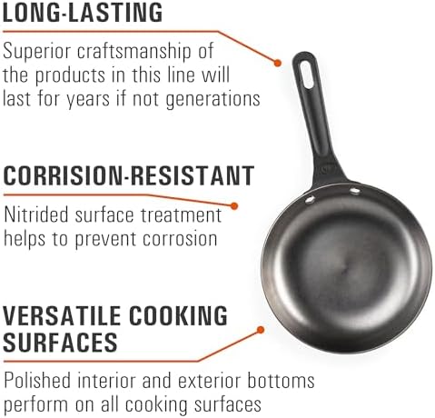 GSI Outdoors Guidecast 8” Frypan I Cast Iron, Lightweight, Gourmet Frying Pan, Camp Cookware - Image 4