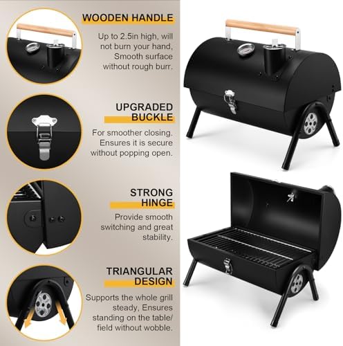 Joyfair Portable Charcoal Grill with Tools Set, Small Camping BBQ Grills - Image 5