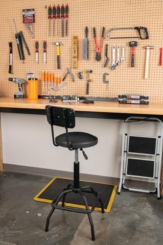 Performance Tool W85016 Pneumatic Shop Stool with Removable Backrest - Image 2