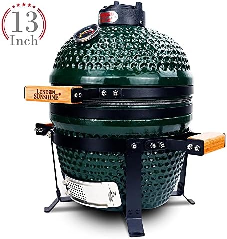 London Sunshine Ceramic Charcoal BBQ Kamado Griller - Portable Tabletop The Cadet Series Smoker - Image 2