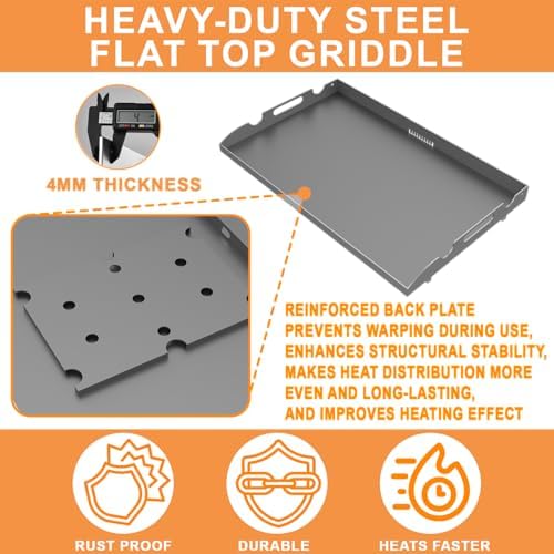 Griddle Top Replacement for Blackstone 28" Flat Top Grill w/Rear Grease - Image 4