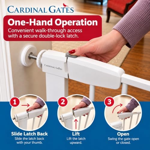 Cardinal Gates 36-Inch Pressure-Mount Baby/Pet Gate, Black, 29.5-32.25 in - Image 5