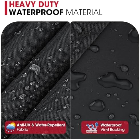 Unicook Heavy Duty Waterproof Grill Cover 70 in, Large, UV Resistant, Black - Image 4
