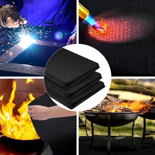 kanhiro Carbon Felt Welding Blanket Fireproof - 2 Packs 12" X 27" Heat Resistant Fabric 1800°F High Temp Insulation Pad, Brazing Heat Shield Mat for Torch, Solder Plumbers HVAC Torch Protector - Image 6