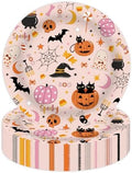 50Pcs Halloween Party Paper Plates, 7inch Spooky Dessert Plates by Unknown