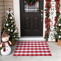 Christmas Door Mats Buffalo Plaid Rug 2'x3' Welcome Mat Front Porch Decor by OJIA