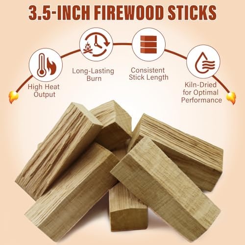 Pizza Oven Wood - Kiln-Dried Oak Wood for Pizza Ovens, 3.5-Inch Barkless Logs, Ideal for Ooni, Gozney, Solo Stove, and Other Wood-Fired Pizza Ovens, Grills, and Smokers - Approx. 10 lbs - Image 2