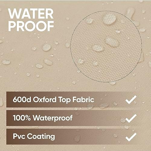 Loriano 3-Seater Patio Furniture Covers, 100% Waterproof for Outdoor Sofa, Loveseat, Seat, Couch, Heavy Duty 600D Oxford Fabric, Premium Pvc Coating For Sun Fade Resistance 83"W x 40"D x 30"H - Image 3