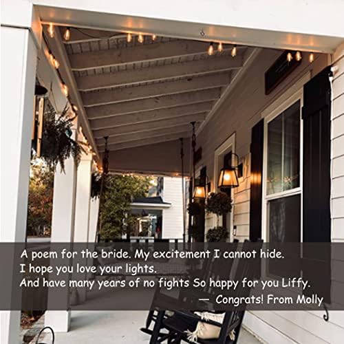Outdoor String Lights White 50FT Waterproof Patio Lighting for Bistro Cafe - Image 6